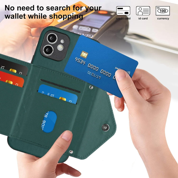 Custodia per telefono RFID con struttura rombica e cordino lungo, For iPhone 12 mini, For iPhone 11 Pro Max, For iPhone 11, For iPhone 11 Pro