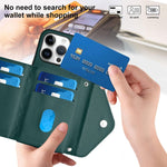 Custodia per telefono RFID con struttura rombica e cordino lungo, For iPhone 16 Pro Max, For iPhone 16 Pro, For iPhone 16 Plus, For iPhone 16