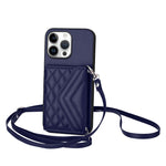 Custodia per telefono RFID con struttura rombica e cordino lungo, For iPhone 16 Pro Max, For iPhone 16 Pro, For iPhone 16 Plus, For iPhone 16