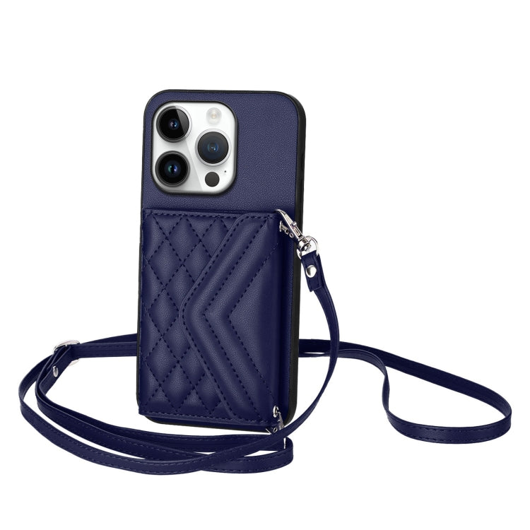 Custodia per telefono RFID con struttura rombica e cordino lungo, For iPhone 16 Pro Max, For iPhone 16 Pro, For iPhone 16 Plus, For iPhone 16