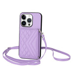 Custodia per telefono RFID con struttura rombica e cordino lungo, For iPhone 16 Pro Max, For iPhone 16 Pro, For iPhone 16 Plus, For iPhone 16