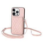 Custodia per telefono RFID con struttura rombica e cordino lungo, For iPhone 16 Pro Max, For iPhone 16 Pro, For iPhone 16 Plus, For iPhone 16