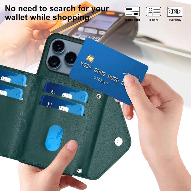 Custodia per telefono RFID con struttura rombica e cordino lungo, For iPhone 17 Pro Max, For iPhone 17 Pro, For iPhone 17, For iPhone Air