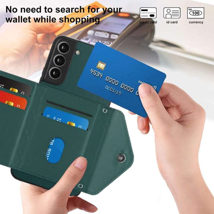 Custodia per telefono RFID con struttura rombica e cordino lungo, For Samsung Galaxy S21 FE, For Samsung Galaxy A52, For Samsung Galaxy A12