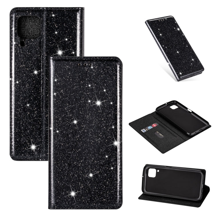 Custodia in pelle flip magnetica ultrasottile con glitter per Huawei P40 Lite