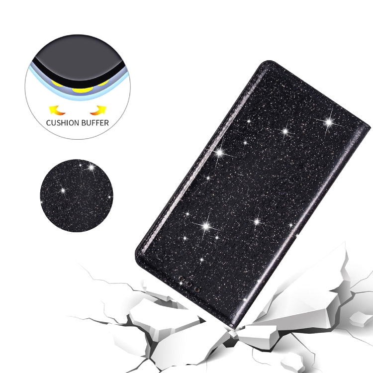 Custodia in pelle flip magnetica ultrasottile con glitter per Huawei P40 Lite