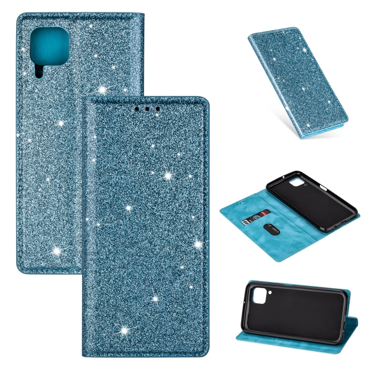 Custodia in pelle flip magnetica ultrasottile con glitter per Huawei P40 Lite