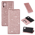 Custodia in pelle flip magnetica ultrasottile con glitter per Huawei P40 Lite