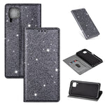 Custodia in pelle flip magnetica ultrasottile con glitter per Huawei P40 Lite