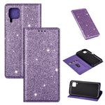 Custodia in pelle flip magnetica ultrasottile con glitter per Huawei P40 Lite