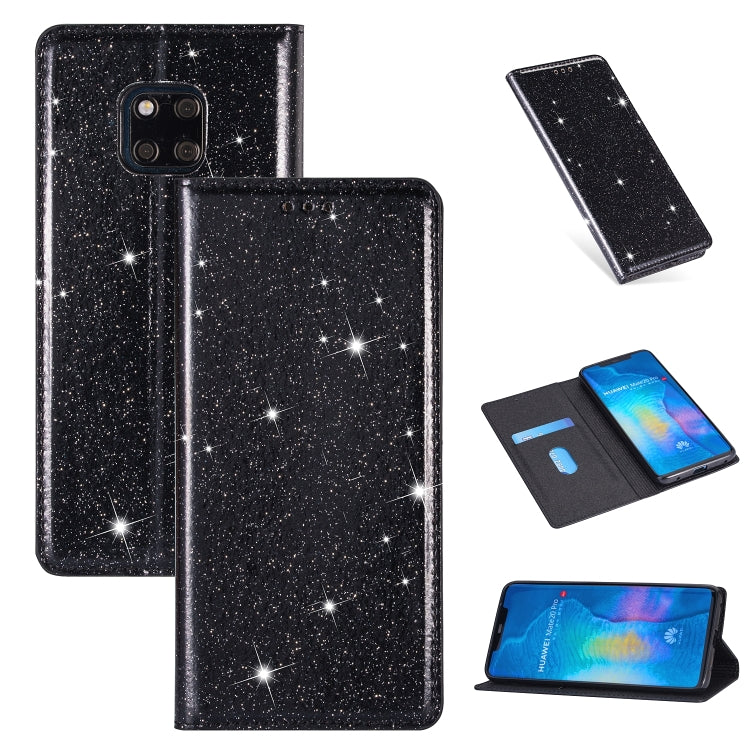 Custodia in pelle flip magnetica ultrasottile con glitter per Huawei P40 Lite
