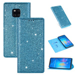 Custodia in pelle flip magnetica ultrasottile con glitter per Huawei P40 Lite