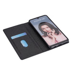 Custodia in pelle flip orizzontale magnetica ultrasottile con glitter per Huawei