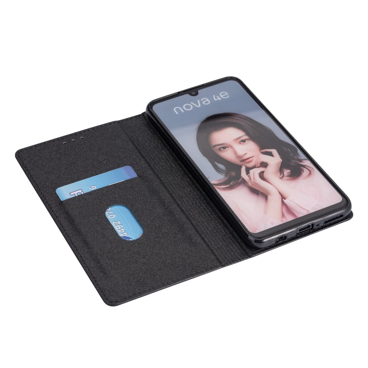 Custodia in pelle flip orizzontale magnetica ultrasottile con glitter per Huawei