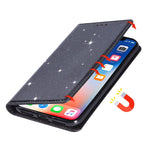 Custodia portafoglio in pelle glitter per Samsung Galaxy A51