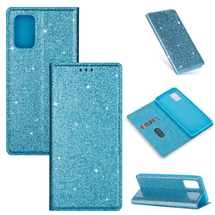 Custodia portafoglio in pelle glitter per Samsung Galaxy A51