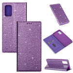 Custodia portafoglio in pelle glitter per Samsung Galaxy A51
