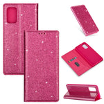 Custodia portafoglio in pelle glitter per Samsung Galaxy A51