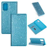 Custodia portafoglio in pelle glitter per Samsung Galaxy A51