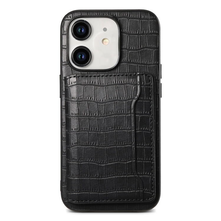 Custodia a copertura totale con motivo coccodrillo per iPhone 12