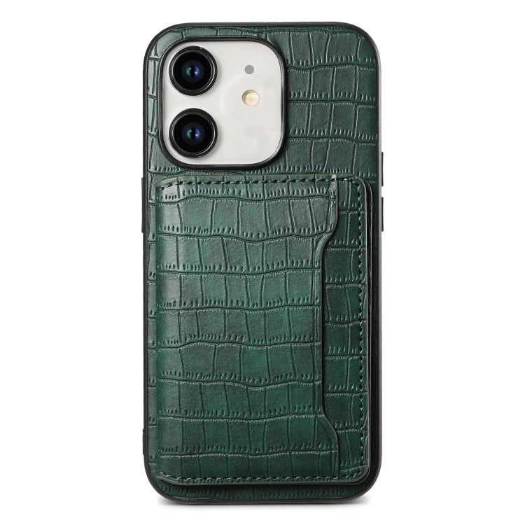 Custodia a copertura totale con motivo coccodrillo per iPhone 12