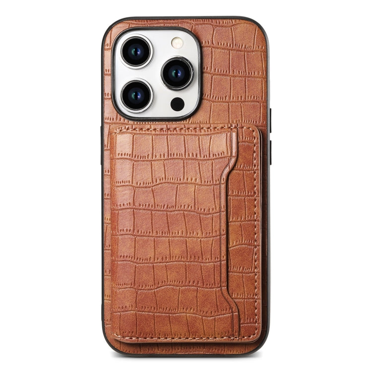 Custodia a copertura totale con motivo coccodrillo per iPhone 12