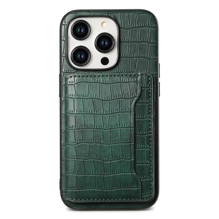 Custodia a copertura totale con motivo coccodrillo per iPhone 12