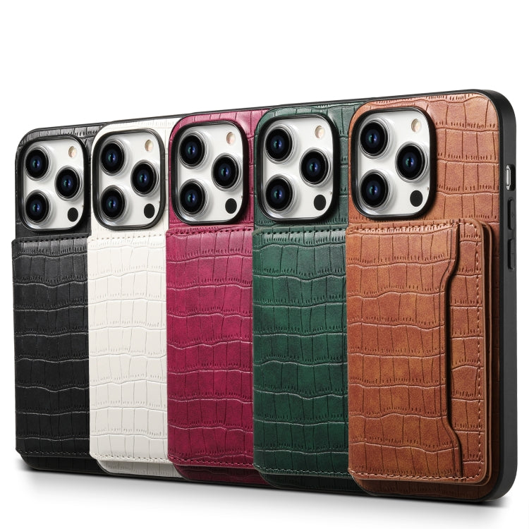 Custodia a copertura totale con motivo coccodrillo per iPhone 12