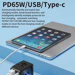 Spina di conversione universale da viaggio 65W PD USB Type-C