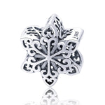 Perline fiocchi di neve in argento 925 per gioielli