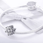 Perline fiocchi di neve in argento 925 per gioielli