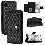 Custodia per cellulare in pelle con texture rombica con cordino, For iPhone XS Max, For iPhone 8 Plus / 7 Plus / 6s Plus