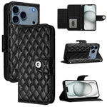 Custodia per cellulare in pelle con texture rombica con cordino, For iPhone 17 Pro Max, For iPhone 17 Pro, For iPhone 17, For iPhone Air