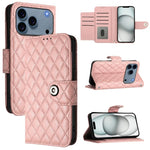 Custodia per cellulare in pelle con texture rombica con cordino, For iPhone 17 Pro Max, For iPhone 17 Pro, For iPhone 17, For iPhone Air