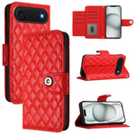 Custodia per cellulare in pelle con texture rombica con cordino, For iPhone 17 Pro Max, For iPhone 17 Pro, For iPhone 17, For iPhone Air