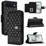 Custodia per cellulare in pelle con texture rombica con cordino, For iPhone 17 Pro Max, For iPhone 17 Pro, For iPhone 17, For iPhone Air