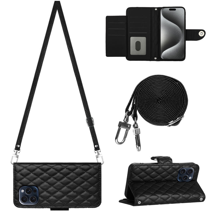 Custodia in pelle con cordino per iPhone 15 Pro Max