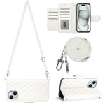 Custodia in pelle con cordino per iPhone 14 Plus