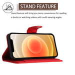 Custodia portafoglio in pelle con texture rombica per iPhone 12 e
