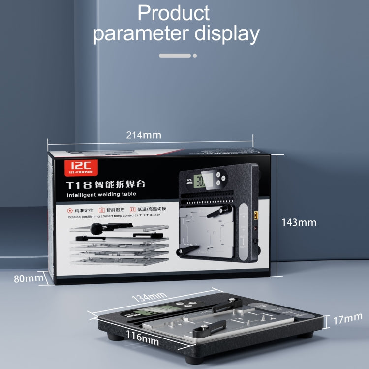 Stazione dissaldante PCB T18 con display LCD e modulo rimozione colla - immagine 11