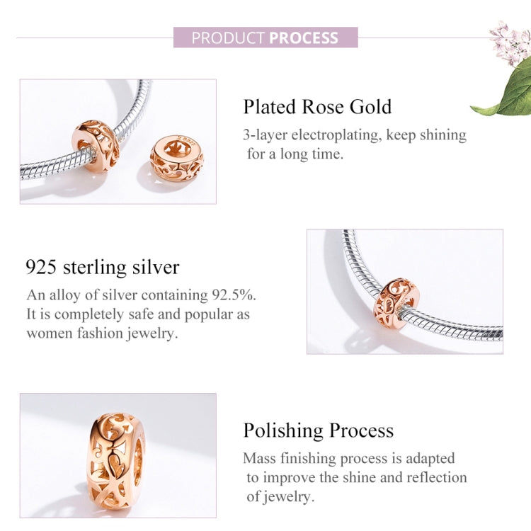 Perline sfuse in argento sterling S925 placcate oro rosa