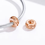 Perline sfuse in argento sterling S925 placcate oro rosa