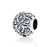 Perline fiore in argento sterling S925 per gioielli