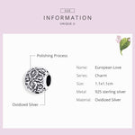 Perline fiore in argento sterling S925 per gioielli