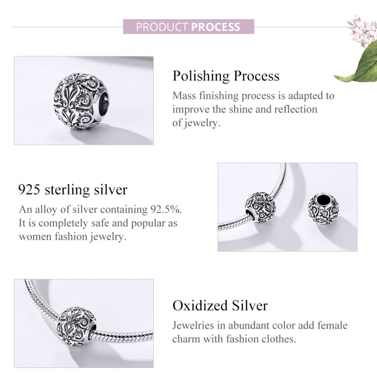 Perline fiore in argento sterling S925 per gioielli