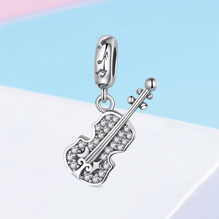 Violino in argento 925 con zirconi per gioielli fai da te