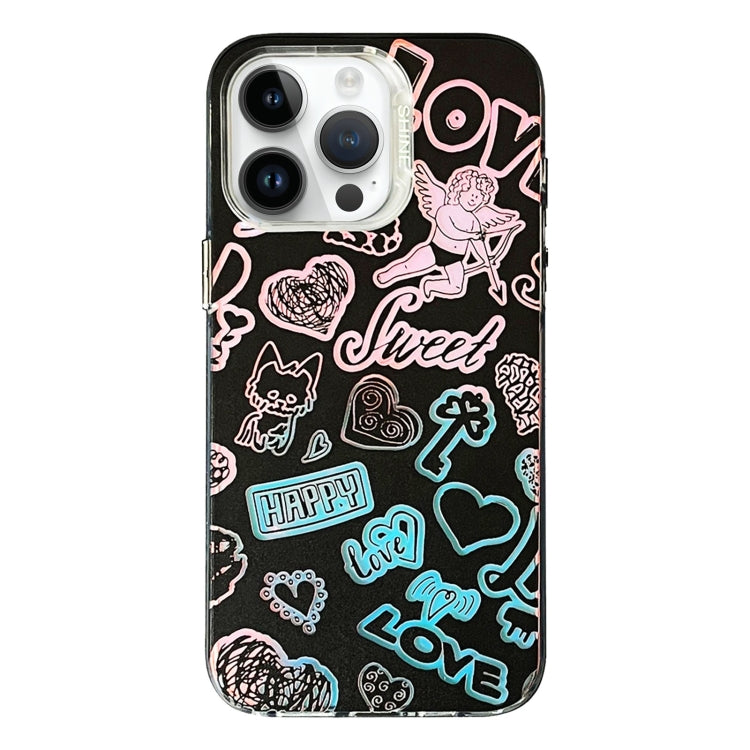 Custodia TPU e PC per iPhone 13 Pro Max motivo colorato