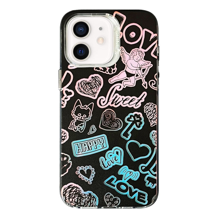 Custodia TPU PC con motivo per iPhone 13 e iPhone 12