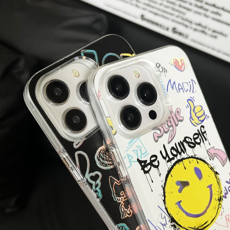 Custodia TPU e PC per iPhone 13 Pro Max motivo colorato