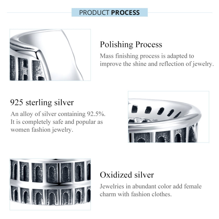 Perline Colosseo in argento sterling S925 per gioielli